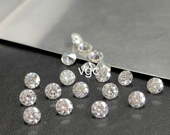 Diamante branco natural de 3 mm com lapidação brilhante redonda – Cor G-H, Clareza VS1/VS2