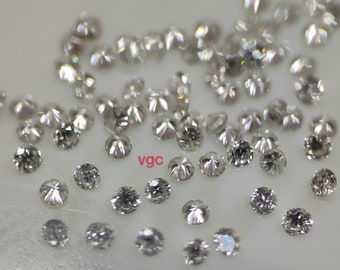 Diamante branco de 3 mm com lapidação brilhante redonda – Cor E-F, Clareza VS