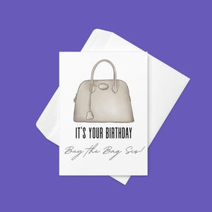 Luxury Handbag Birthday card | Birthday card for friend | Cute gift for her | Handmade Greeting Card