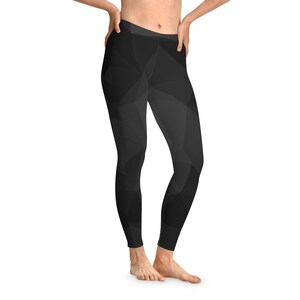 Black Geometric Leggings