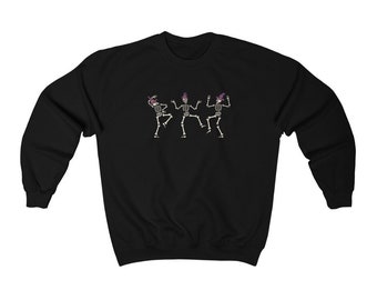 Halloween Sweatshirt - Dansende skeletten