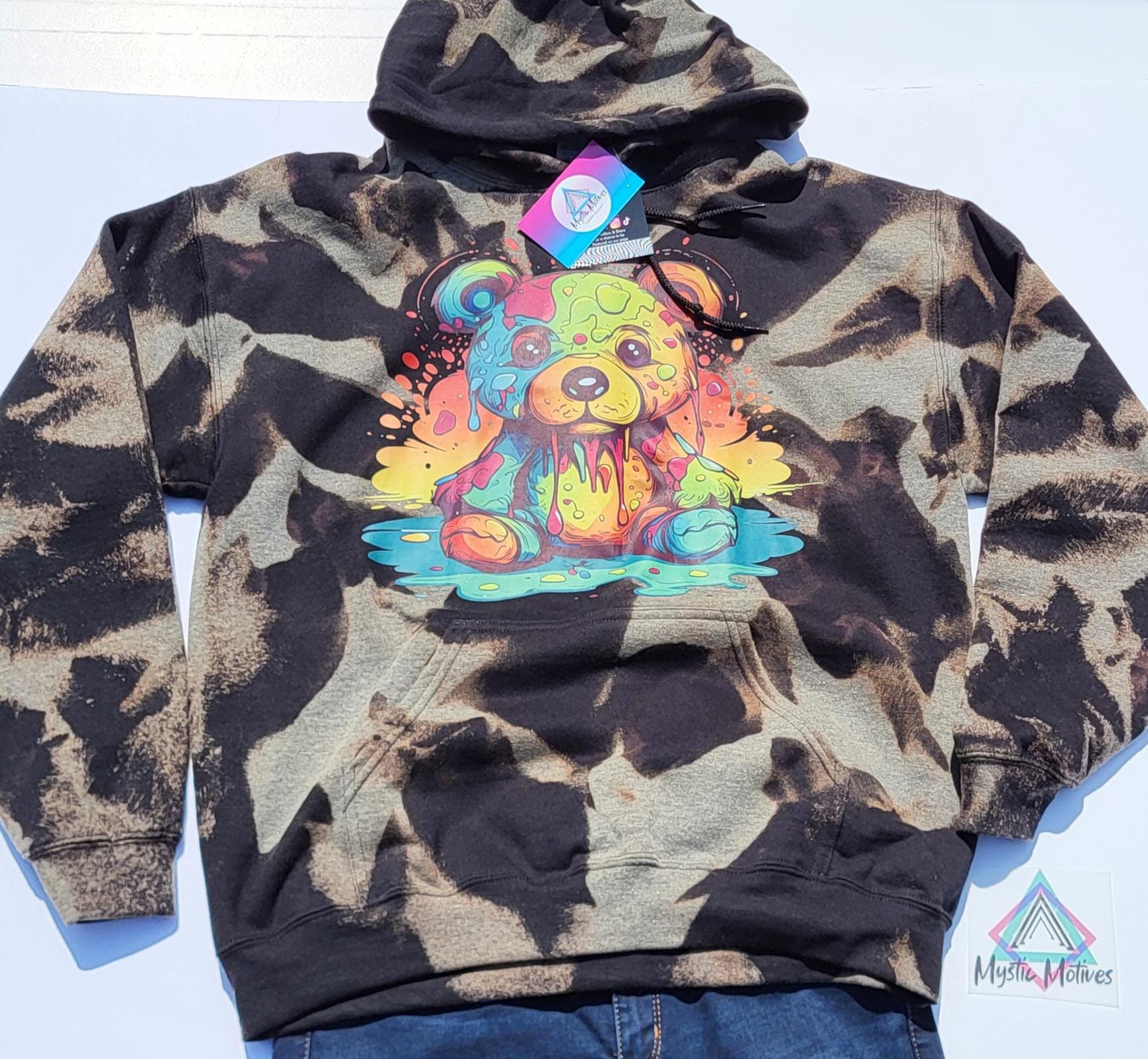Trippy Bear Shirt and Hoodie Colorful Bear Shirt Unique Graphics Trendy Rave Shirt Cute Bear Graphic Tie Dye Nature Lover Tee Hoodie Etsy