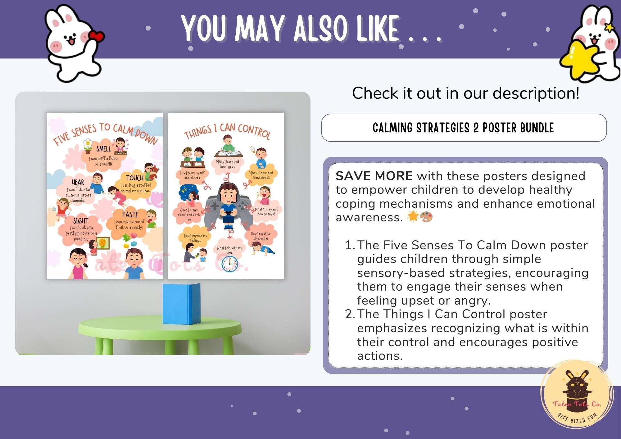 5 Senses Calming Strategies Poster: Kids Emotional Regulation ...