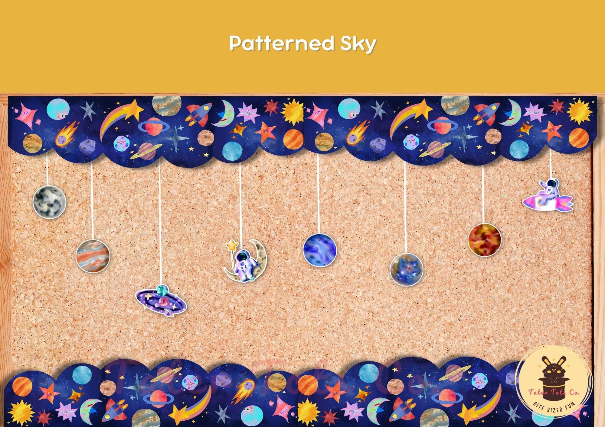 Educational Planet Posters 22 Pcs Solar System Bulletin Board Set ...
