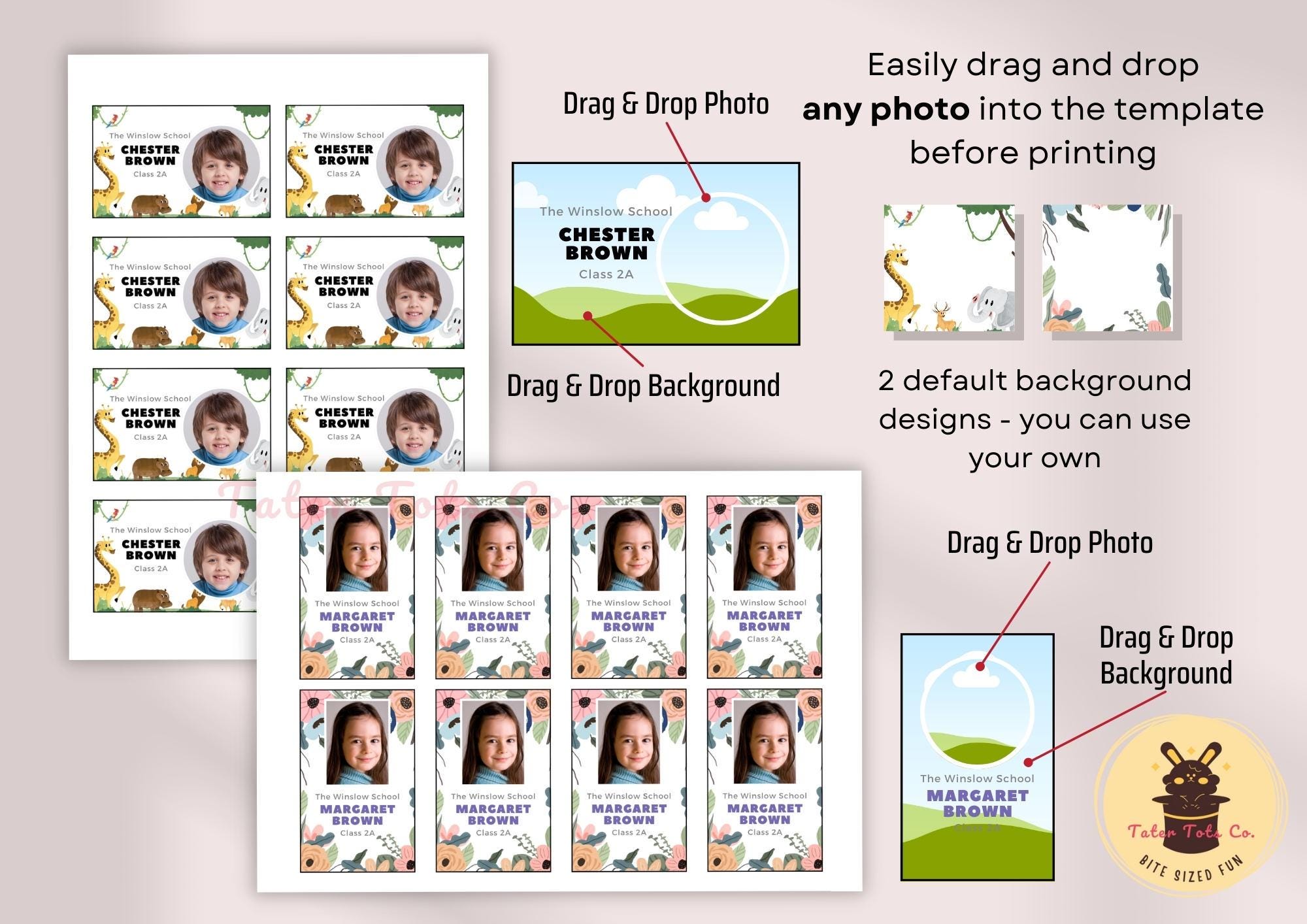 Student Photo Insert Box Bulk DIY Student Photo ID Lanyard Insert Horizontal/vertical ...