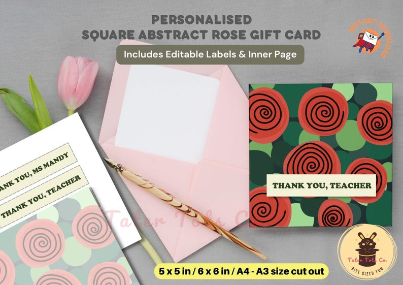 teacher's day fingerprinting diy gift cards
