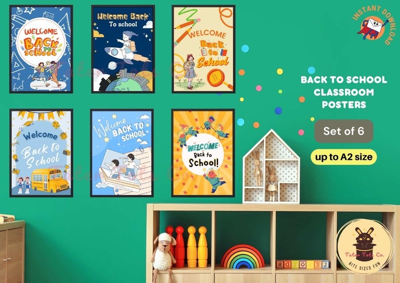 Welcome Sign Back to school bulletin board ideas Bundle Classroom Door Decor Instant Download