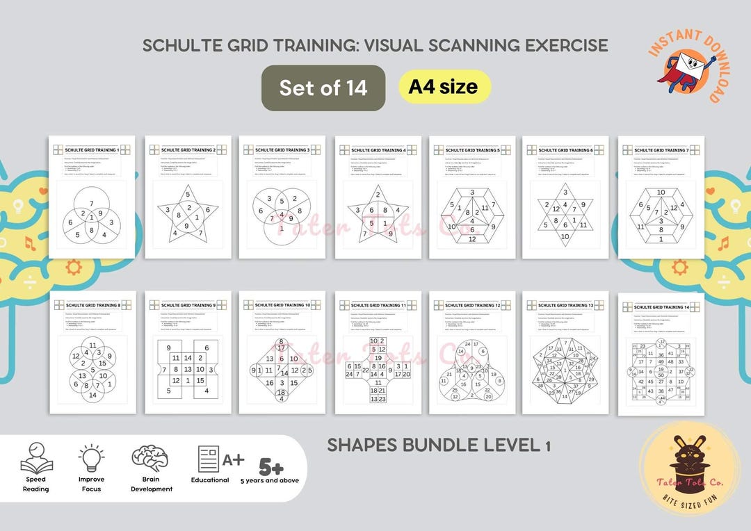 Visual Scanning Training: Enhance Focus and Speed Reading With Schulte ...