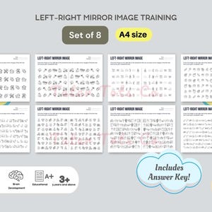 Actividad de entrenamiento con imágenes especulares: Ejercicios de percepción espacial (Descarga en PDF)