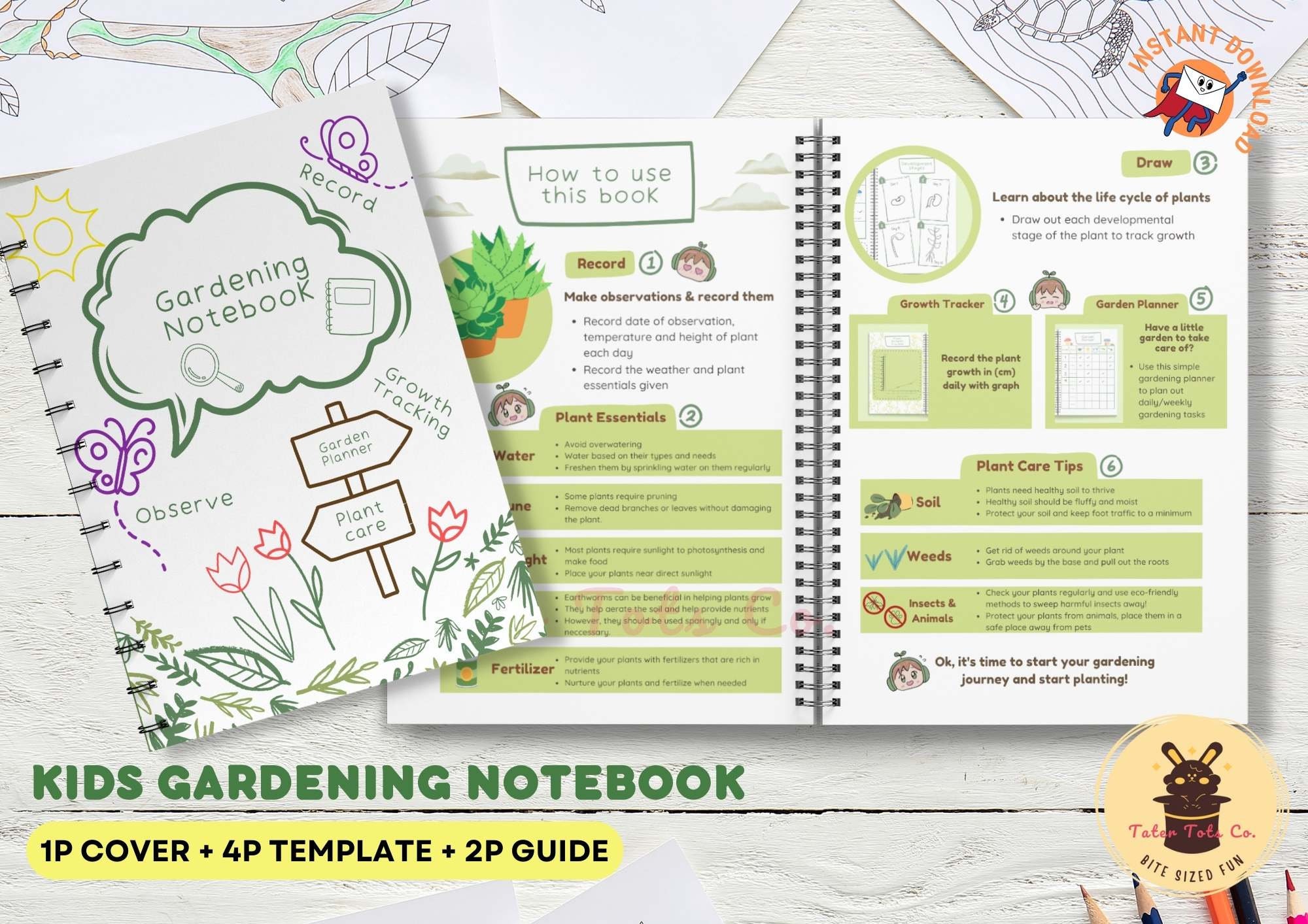 FREE Printable Garden Journal for Kids