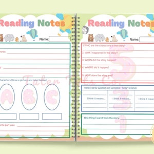 Printable Reading Response Log Journal Book Tracker School Worksheets ...