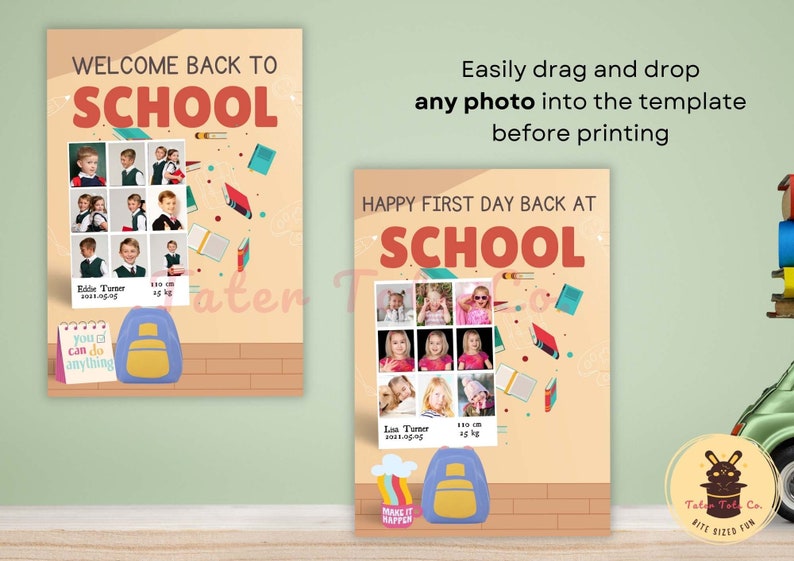 Back to School Digital Background Collage | Magazine Style Photo ...