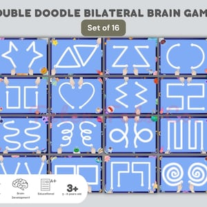 Jeu de réflexion labyrinthe avec double griffonnage pour les enfants, apprentissage de la motricité fine, puzzle éducatif pour tout-petits, téléchargement immédiat au format PDF
