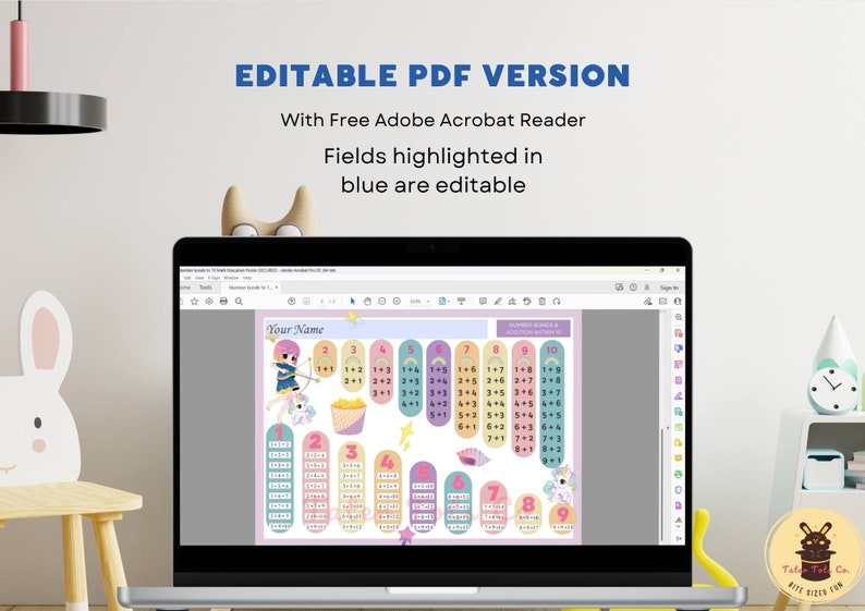 Anime Magical Girl Math Chart: Number Bonds to 10 (PDF Download) - Etsy