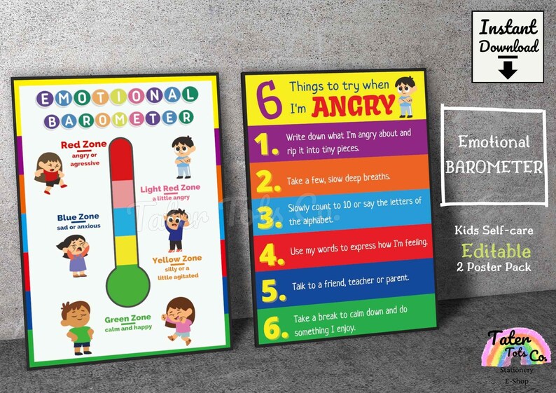 emotional barometer zones of regulation anger management kids self care