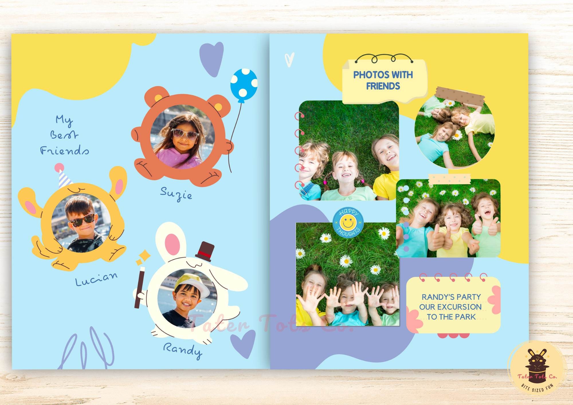 Child Memory Book Childhood Memory Photo Book Boy Theme With Profile, Hobbies, Friends ...