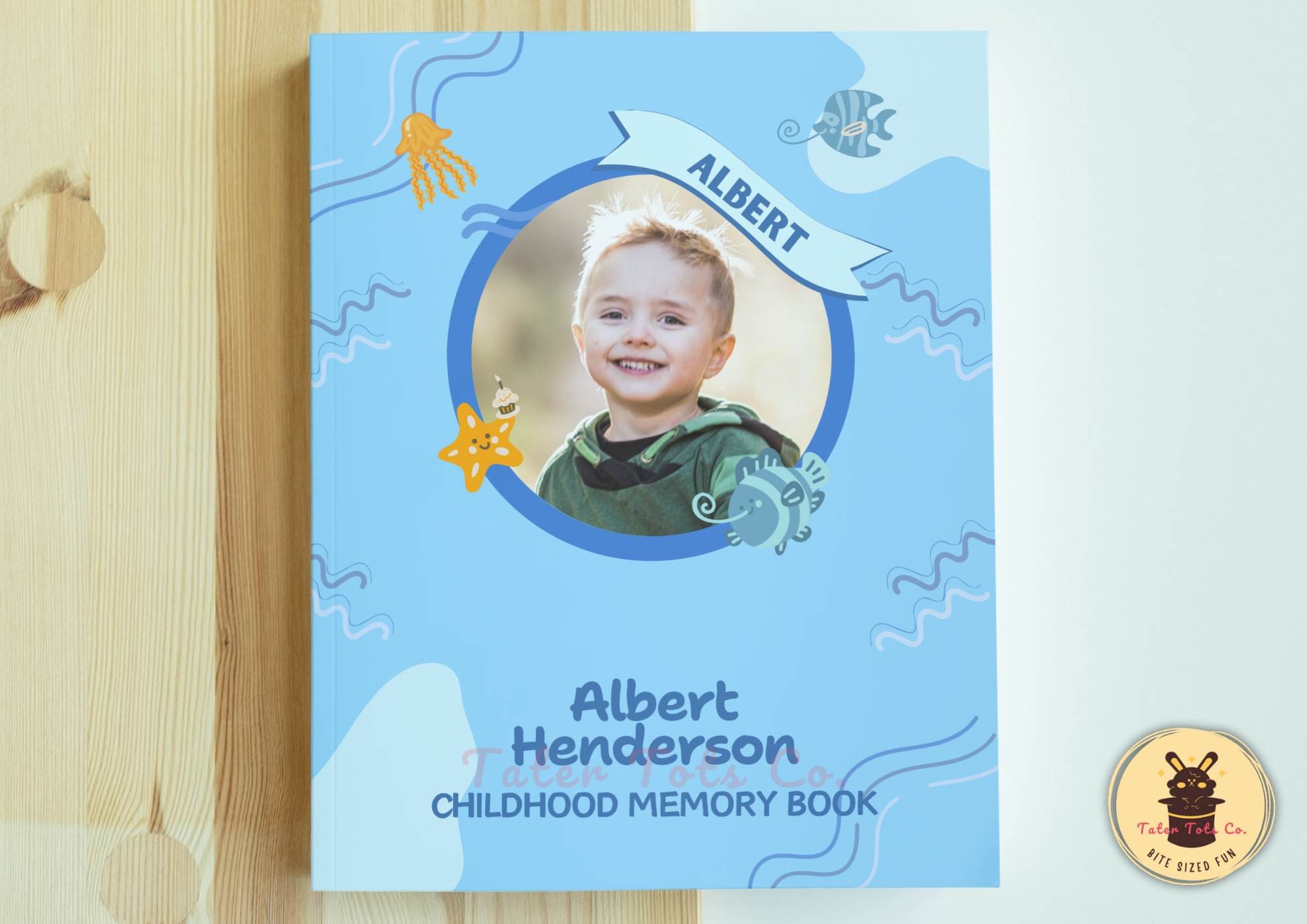 Child Memory Book Childhood Memory Photo Book Boy Theme With Profile, Hobbies, Friends ...