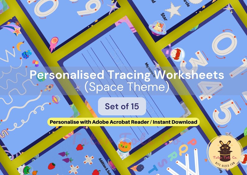 Personalized Themed Tracing Board space theme