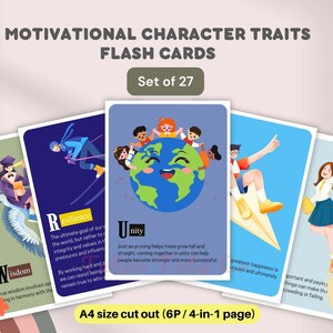 Aumente la motivación de los estudiantes con 27 fichas con rasgos de carácter positivos para la superación personal y el crecimiento personal - Descarga instantánea en PDF
