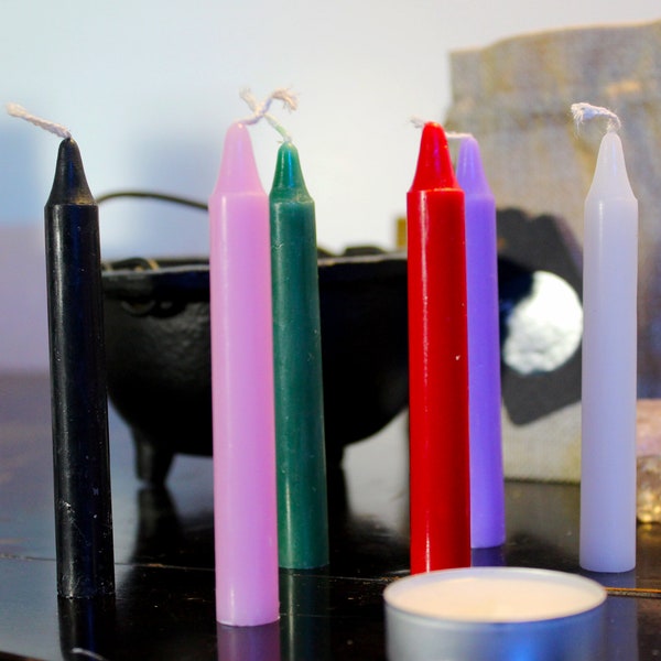 Chime Candles (Black, Red, Purple, Lilac, Green, White, Tealight)