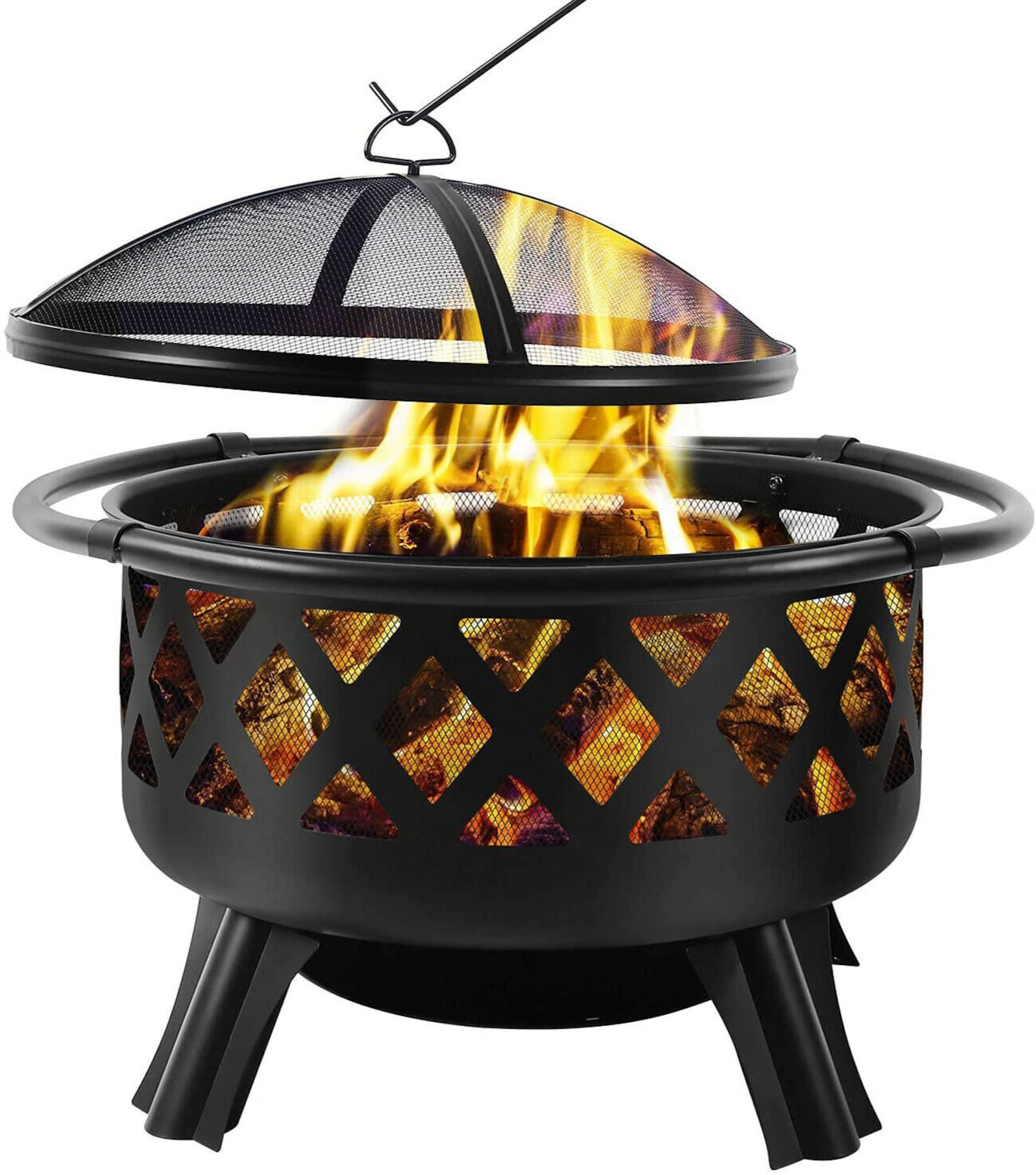 Luxury Round Brazier Fire Pit BBQ Barbecue Outdoor Heater Etsy