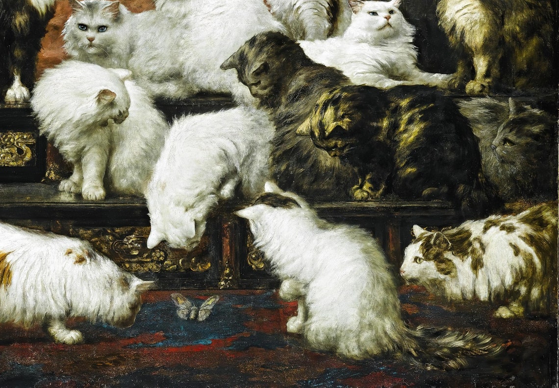 The Best Cat Paintings Karl Kahler my Wife's Etsy