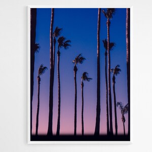 Palm Trees Photo, Dreamy Artwork, California Palm Trees, Pastel Digital Print, Summer Decor, Palms Printable Art