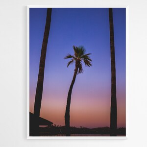 Palm Tree Wall Art, Palm Trees Beach Print, Tropical Sunset Wall Art, Beach Decor Fine Art Photography