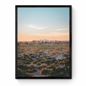 Phoenix Arizona Sunset Skyline, City Skyline Wall Art Photography, Phoenix Cityscape Aerial View, Home Decor Digital Download