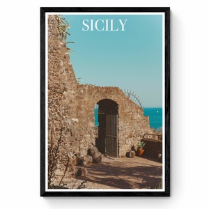 Sicily Wall Art Print, Sicily Poster, Sicily Wall Decor, Italy Travel Wall Art, Italy Art Lover Gift
