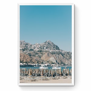 Italy Sailing Beach Photography, Beach Lifestyle Home Decor, Italy Wall Art, Taormina Sicily, Italy Travel Print