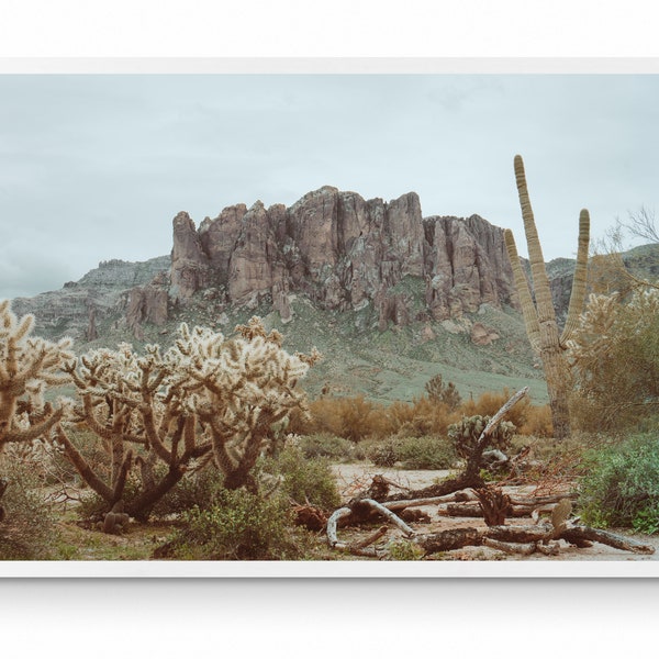 Mountain Desert Scenery, Lost Dutchman State Park, Superstition Mountains, Boho Wall Art, Desert Photography