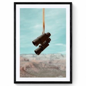 Travel Photography Print, Binocular Wall Art, Scenic Photography, Southwest Adventure Photo, Boho Home Decor