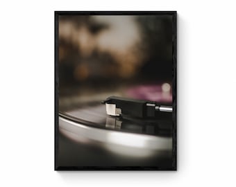 Vinyl Record Wall Decor, Record Player Print, Music Artwork Digital Download, Wall Art Dj, Stylish Retro For Interior Room, Disco Bay