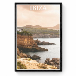 Ibiza Coastal Beach, Travel Framed Photography, Art Photography Home Decor, Ibiza Travel Poster, Ibiza Spain Print