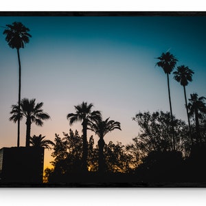 Digital Download Art, Skyline Phoenix Arizona, City Colors at Sunset, Tropical Exotic Concept, Wall Decor, Photography Print