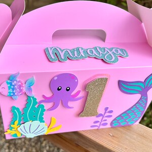 Mermaid Under the Sea Pink Personalized Birthday Party Favors Large ...