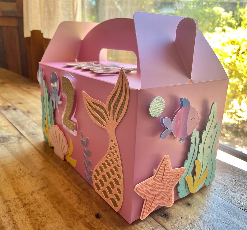 Mermaid Birthday Party Goodie Box: Personalized Under the Sea Favors ...