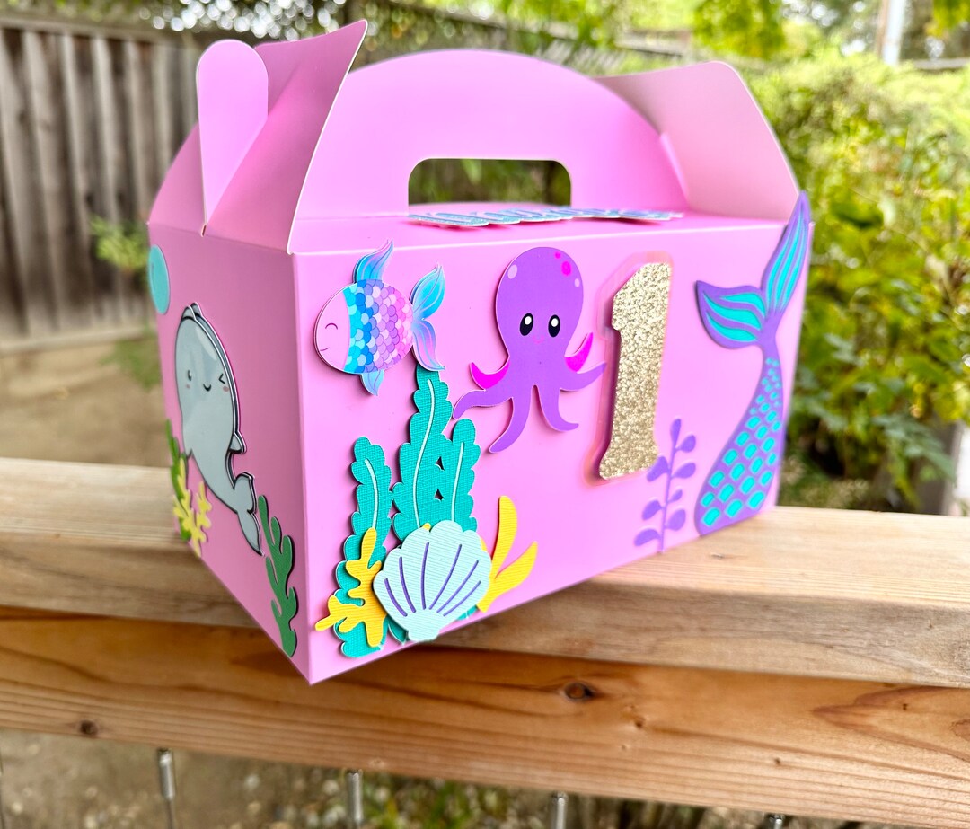 Mermaid Under the Sea Pink Personalized Birthday Party Favors Large ...