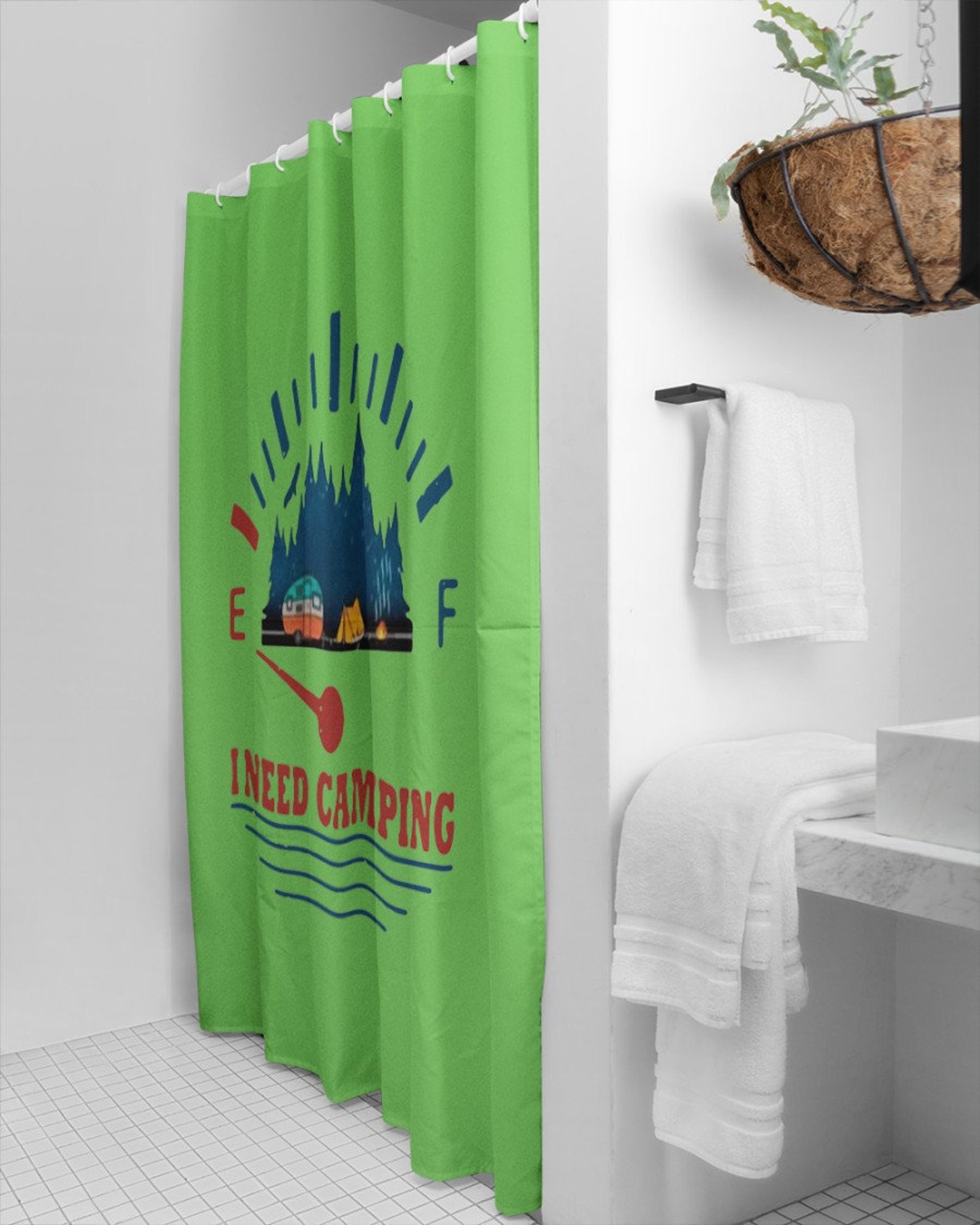 I NEED CAMPING SHIRT Copy Shower Curtain Etsy