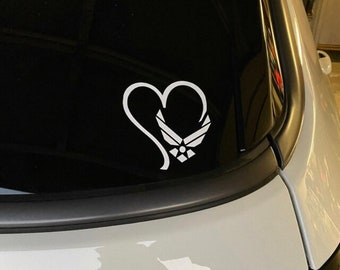 Air Force Heart car decal