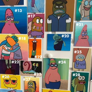 SpongeBob | Hand-Painted | Canvas Art | Paintings | Home Decor Wall Art | Abstract Aesthetic Cartoon Art image 2