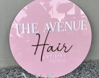 Acrylic Business Logo 3D Sign, Office Wall Decor Door Wall Plaque, Custom Logo Acrylic Business Signage