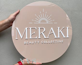 Custom Business Logo Sign – Modern Office Wall Decor – Salon, Studio & Workspace Signage