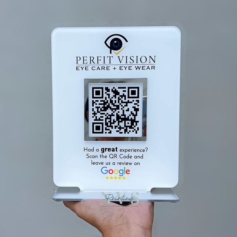 Qr Code Read Vision Assistant Custom QR Code Business Review Sign: Salon, Social Media - Etsy