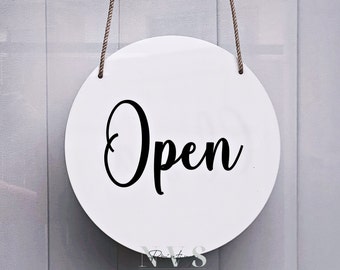 Open Closed Sign PRINTED Double Sided Business Signage Door Welcome Shop Sign