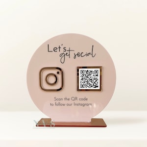 Multi QR code Business Social Media Sign | Payment Sign | Custom Logo Sign | Payment Method and Social Media Sign