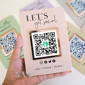 Mini QR Code Display Sign