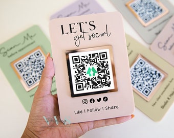 Mini QR Code Display Sign