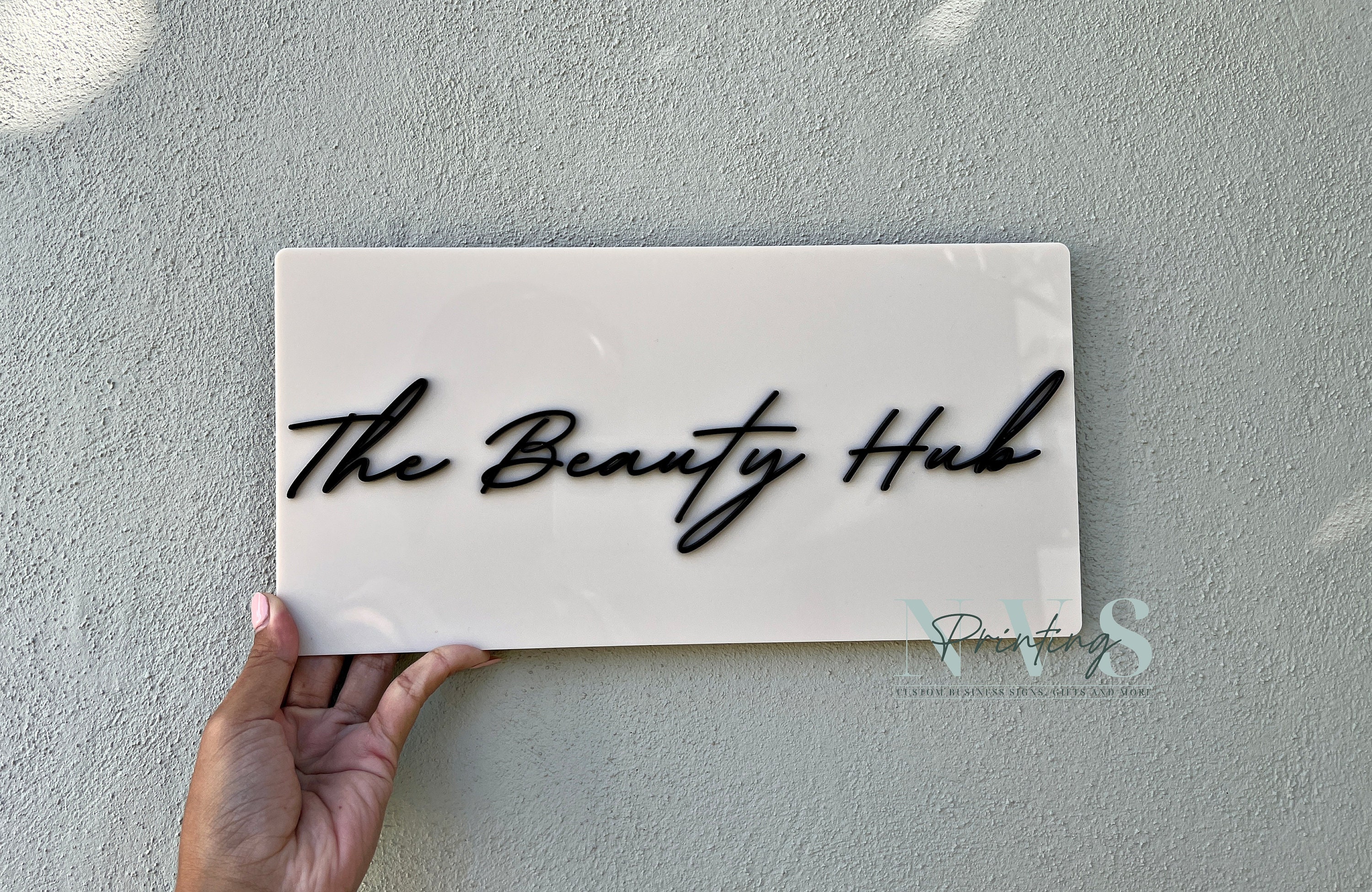 3d Rectangle Business Logo Sign | Custom Logo Sign | Custom Acrylic ...